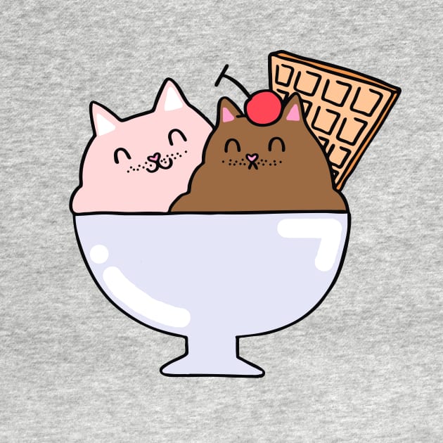 Sundae Cats by natelledrawsstuff